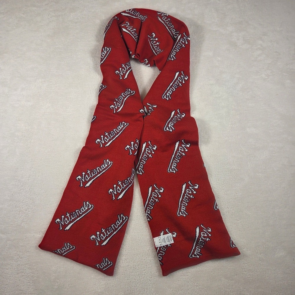 Washington Nationals Erin Andrews Wear Scarf Red Nationals Logo One Size